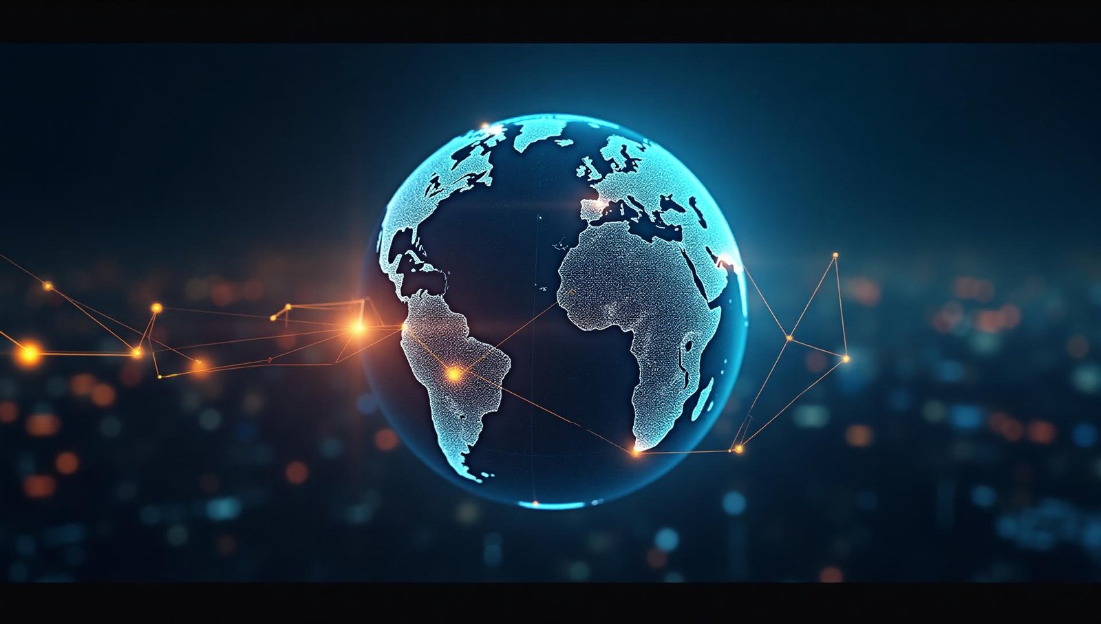 Digital network globe